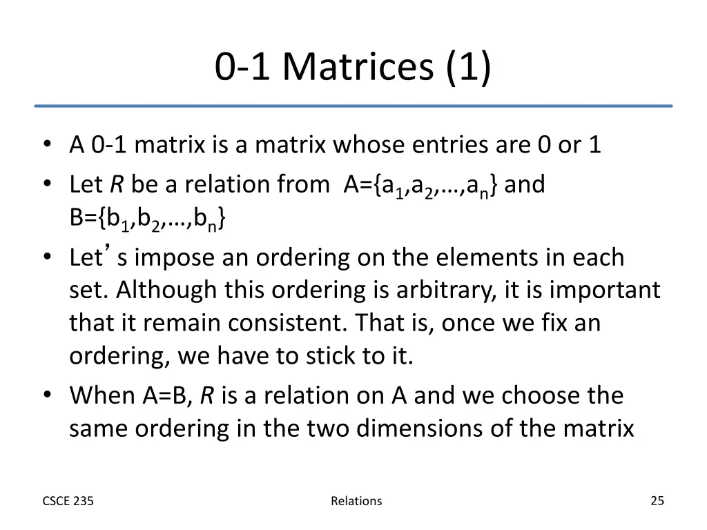 0 1 matrices 1