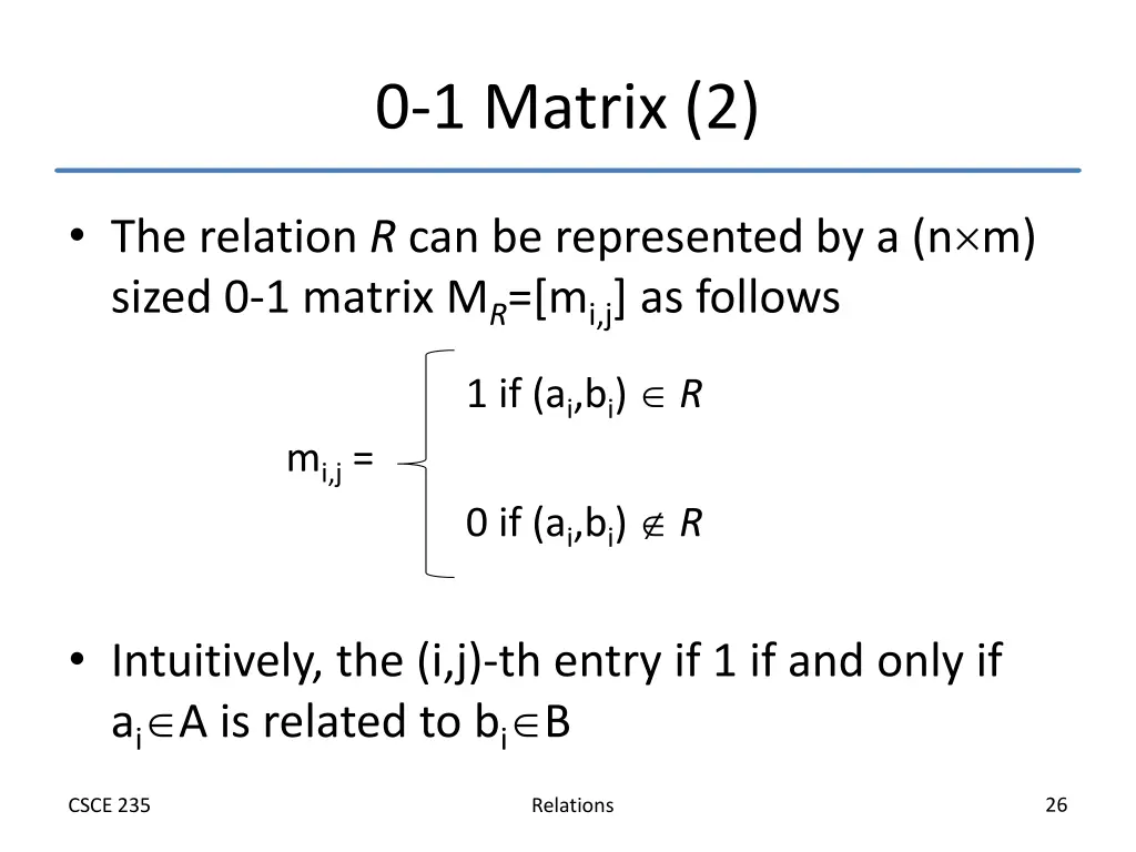 0 1 matrix 2