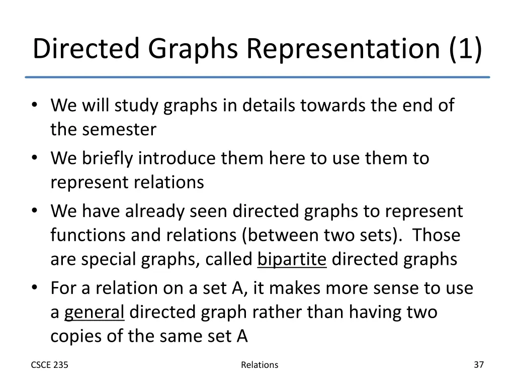 directed graphs representation 1