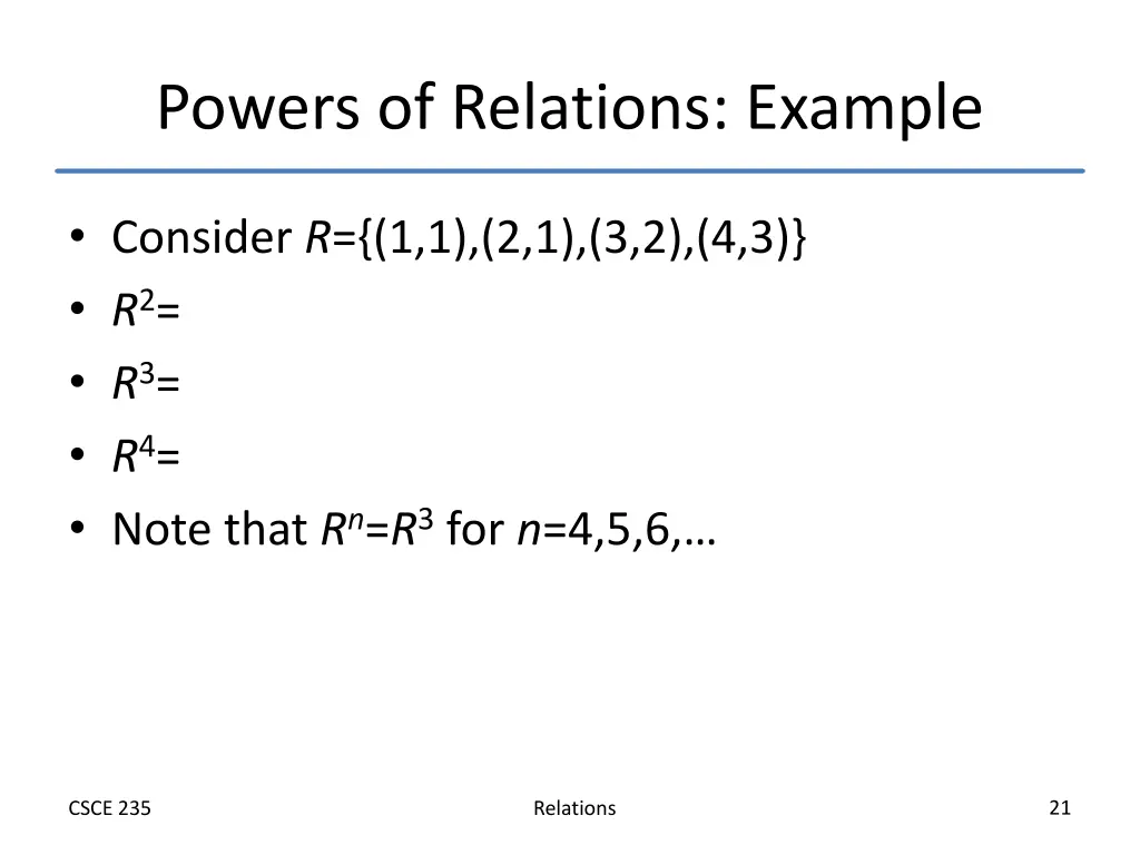 powers of relations example