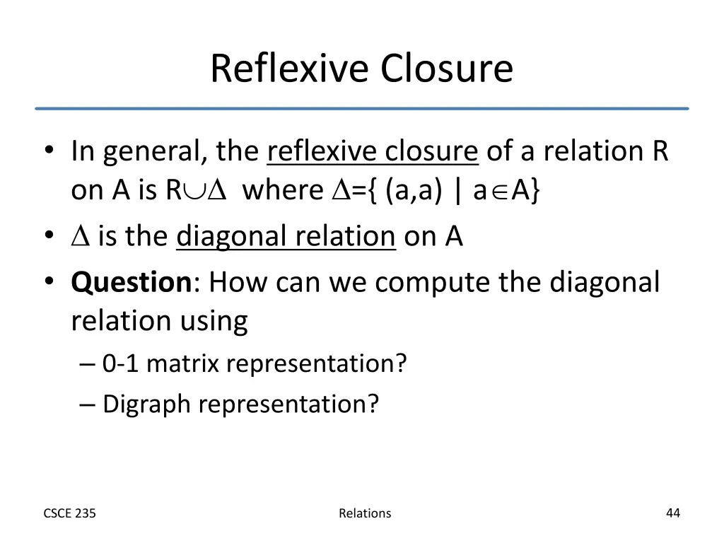 reflexive closure