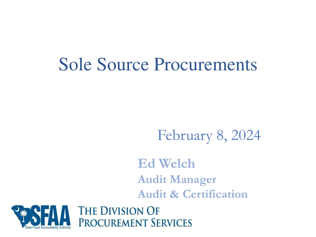 sole source procurements