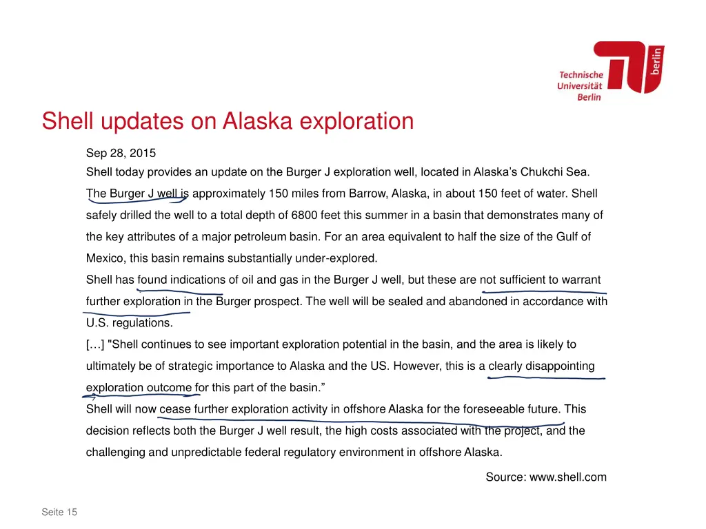 shell updates on alaska exploration