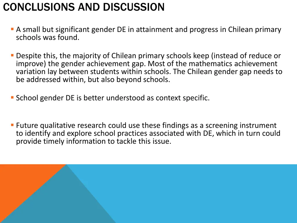 conclusions and discussion