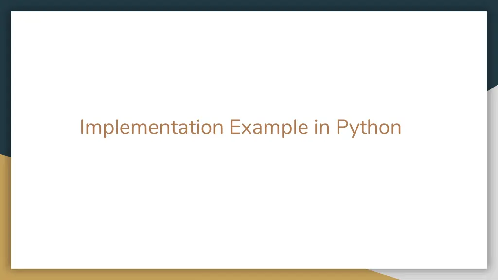 implementation example in python