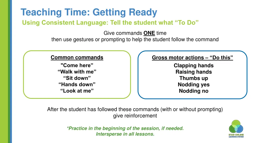 teaching time getting ready using consistent 1