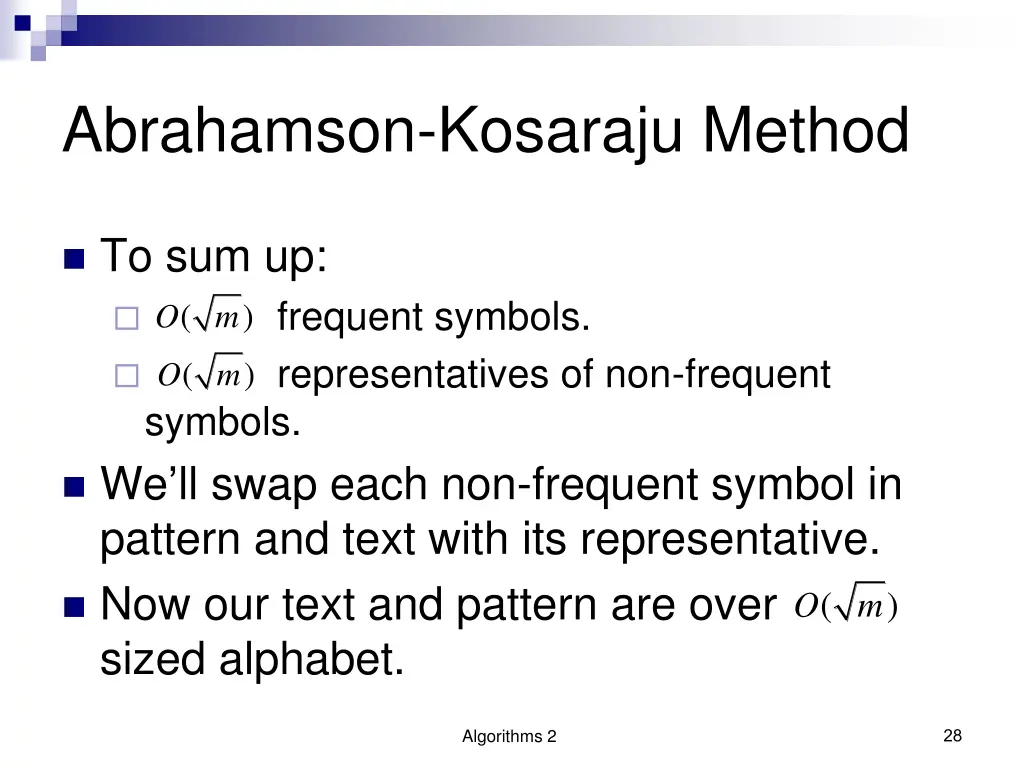 abrahamson kosaraju method 3