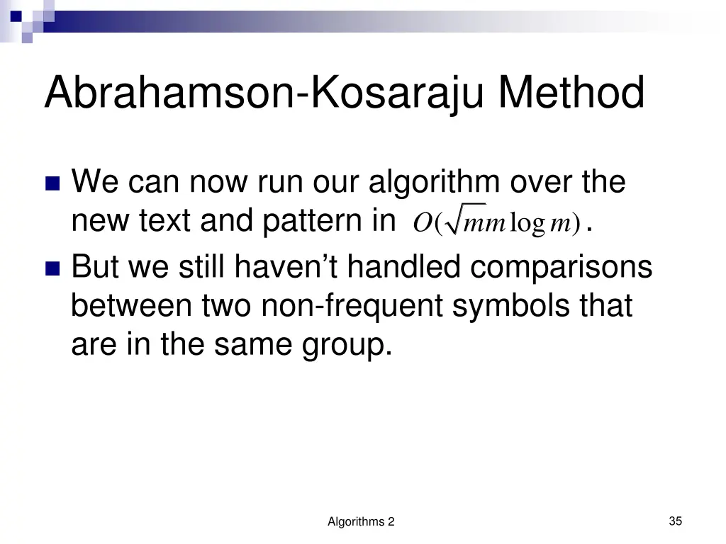 abrahamson kosaraju method 4