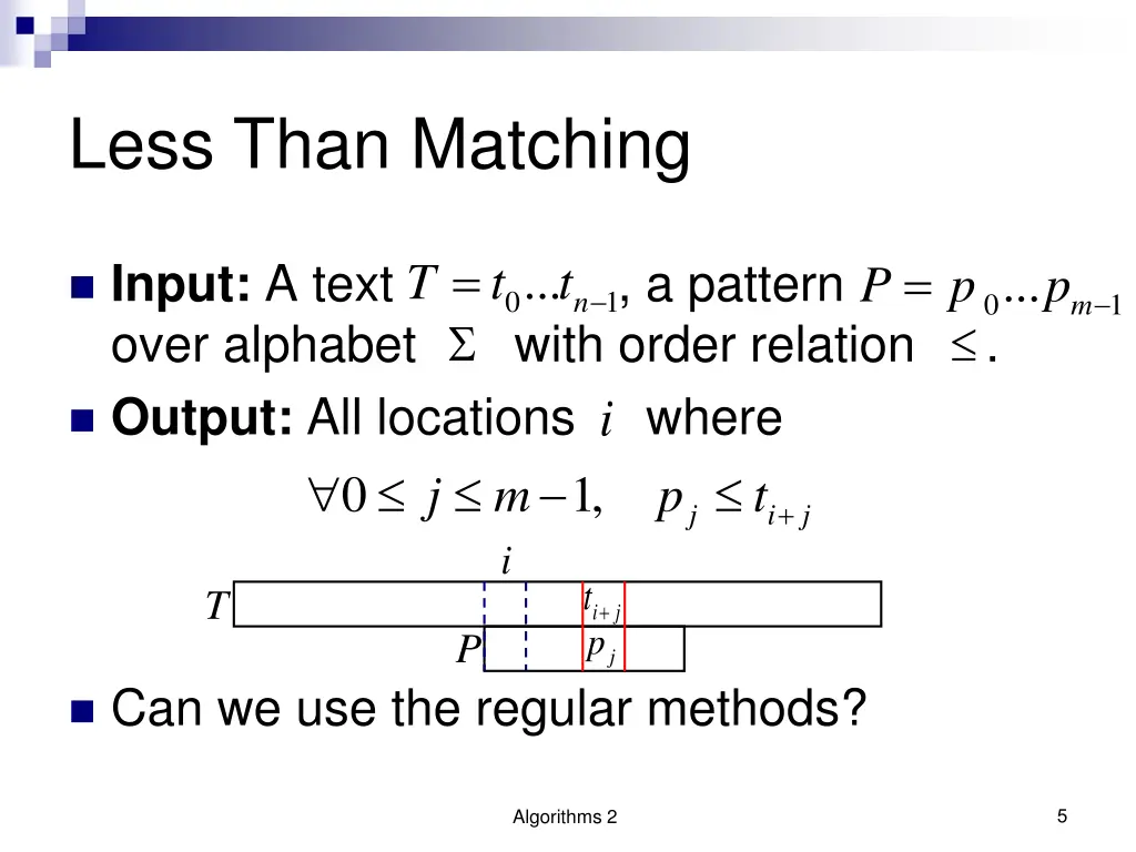 less than matching 2