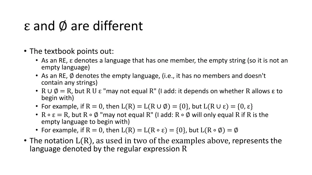and are different