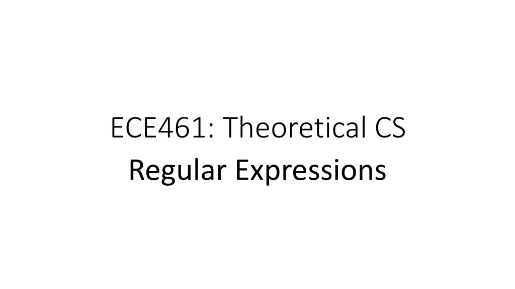 ece461 theoretical cs regular expressions
