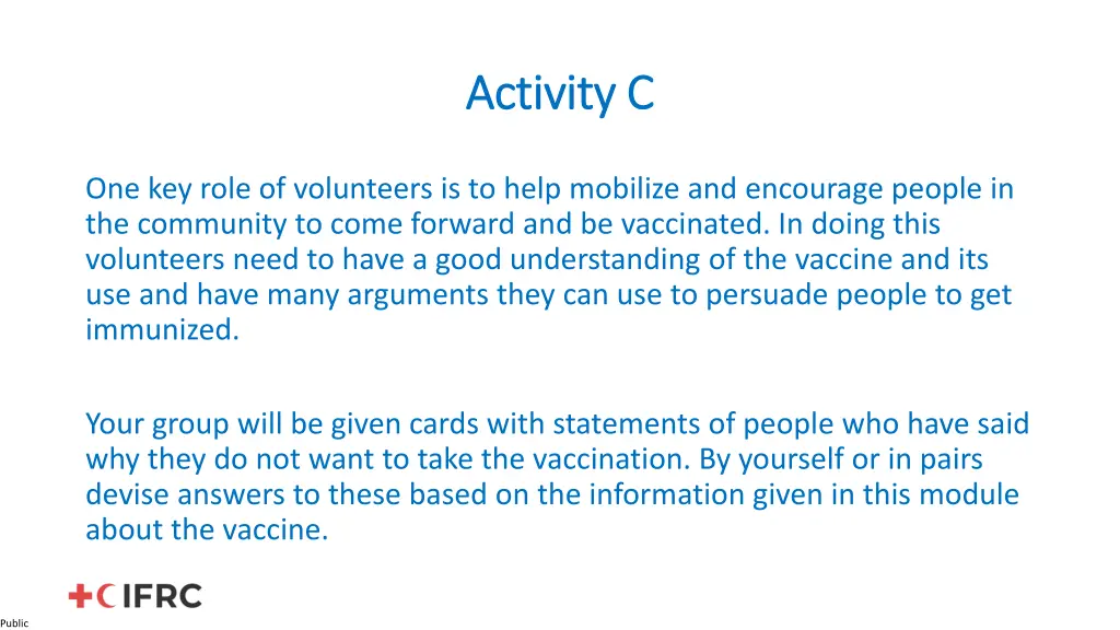 activity c activity c