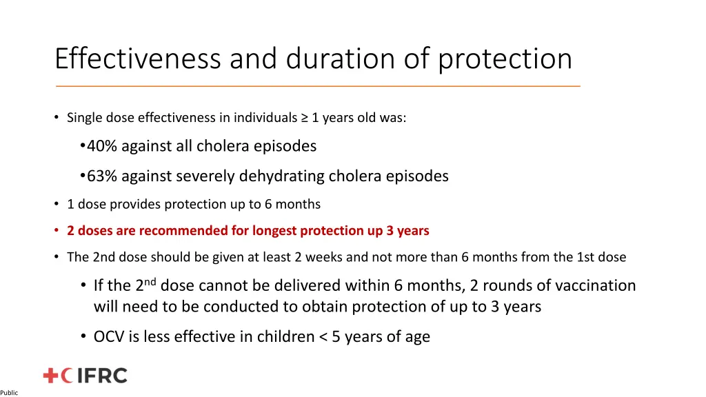 effectiveness and duration of protection