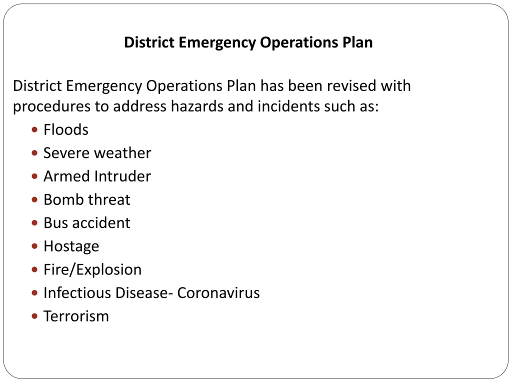 district emergency operations plan