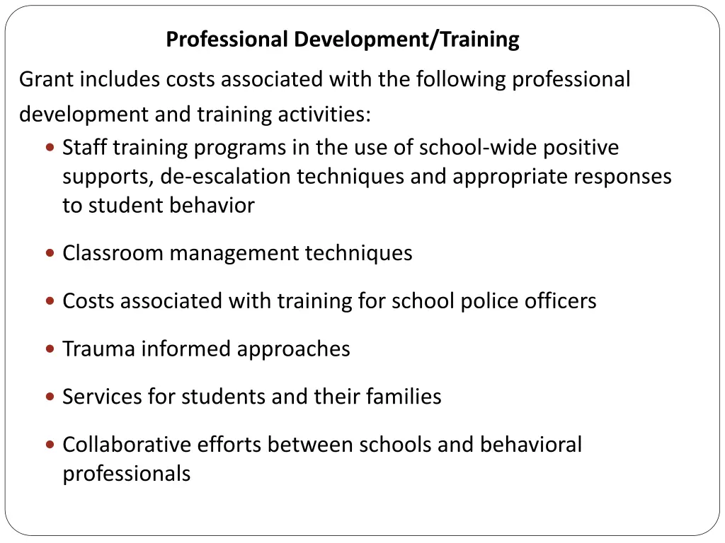 professional development training