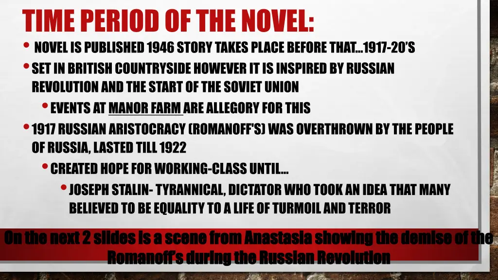 time period of the novel novel is published 1946