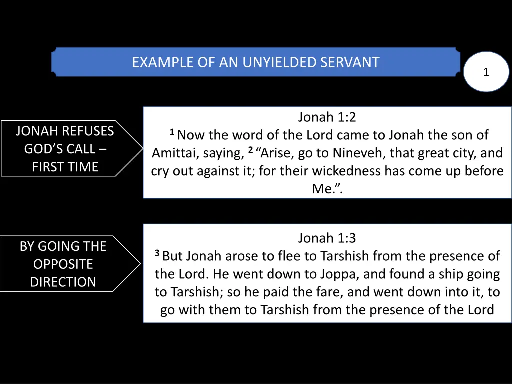 example of an unyielded servant