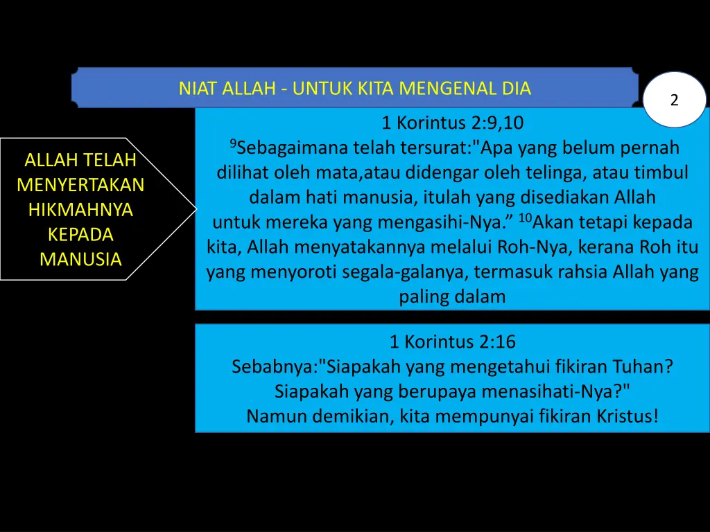 niat allah untuk kita mengenal dia 1