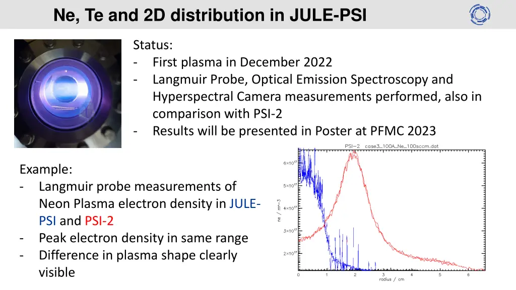 ne te and 2d distribution in jule psi