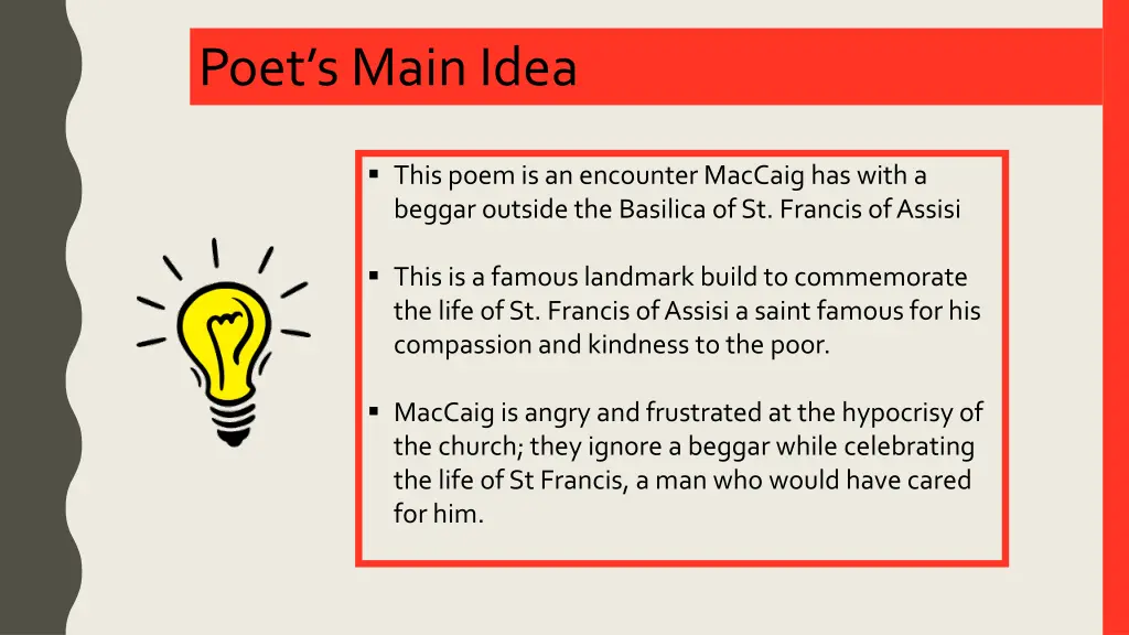 poet s main idea