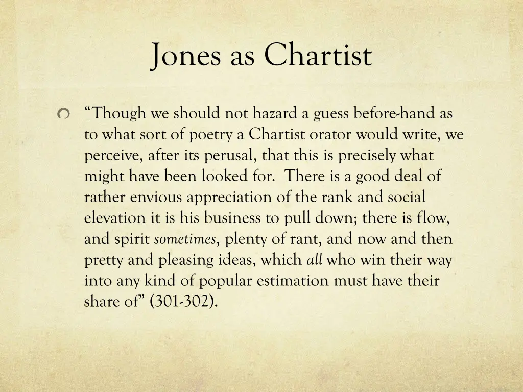 jones as chartist