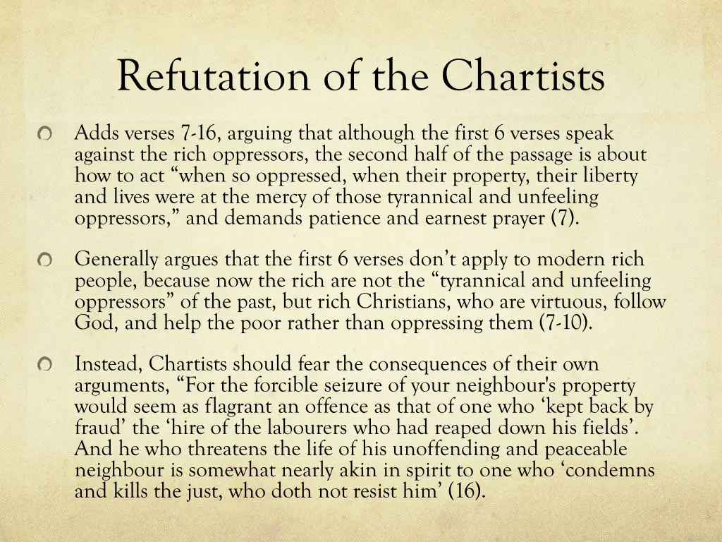 refutation of the chartists