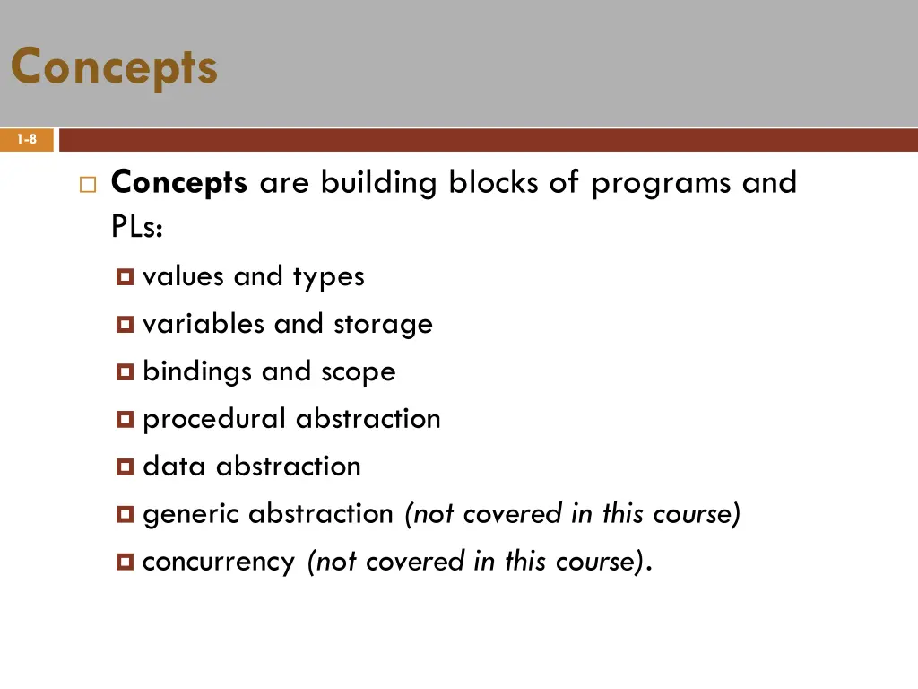 concepts
