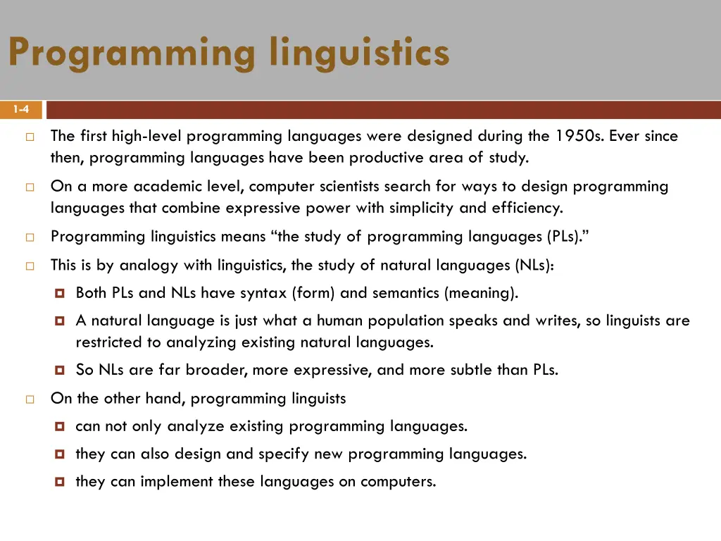 programming linguistics