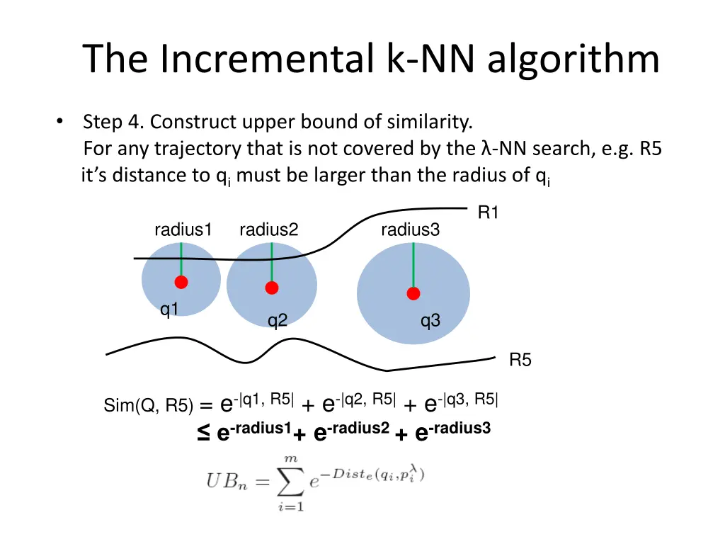 the incremental k nn algorithm