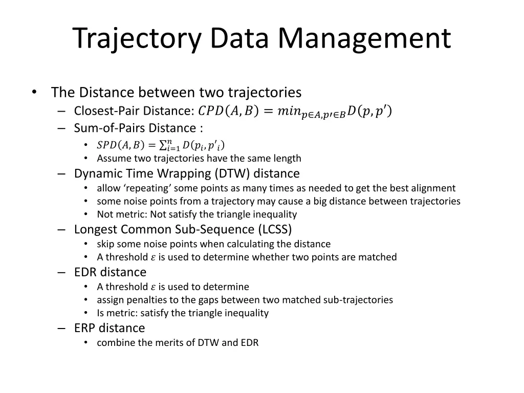 trajectory data management 6