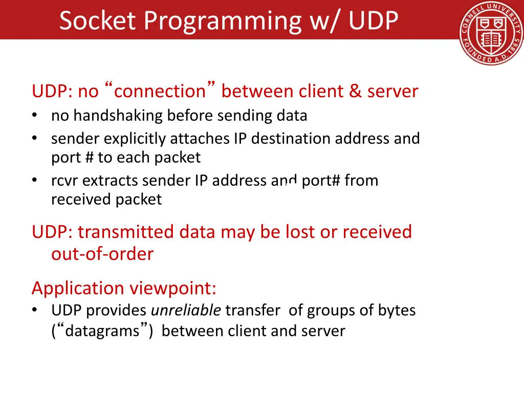 socket programming w udp