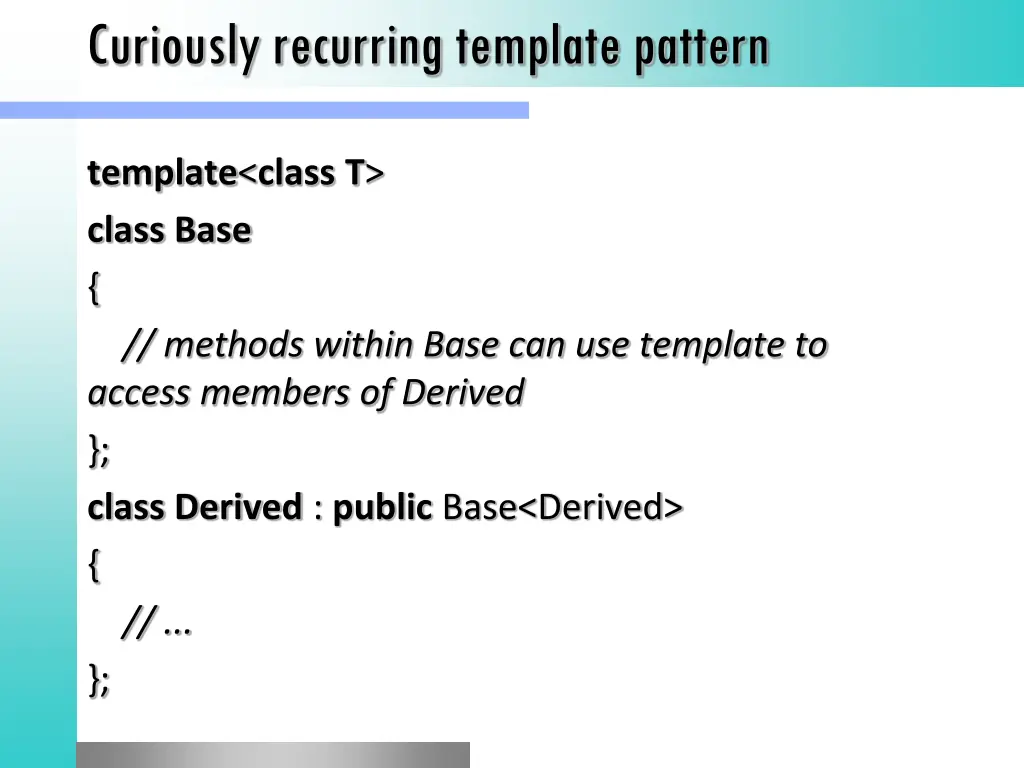 curiously recurring template pattern