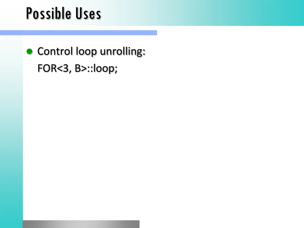 possible uses