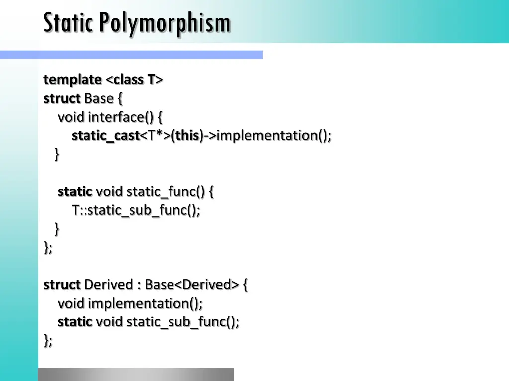 static polymorphism