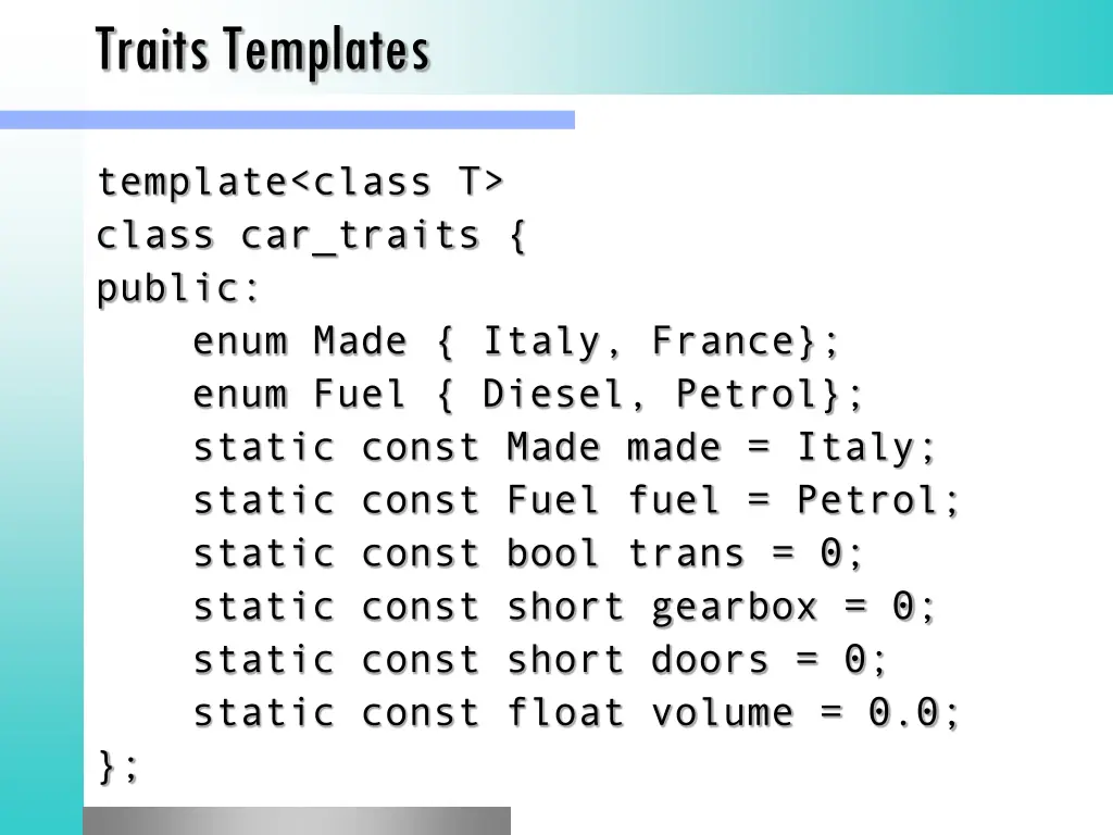 traits templates