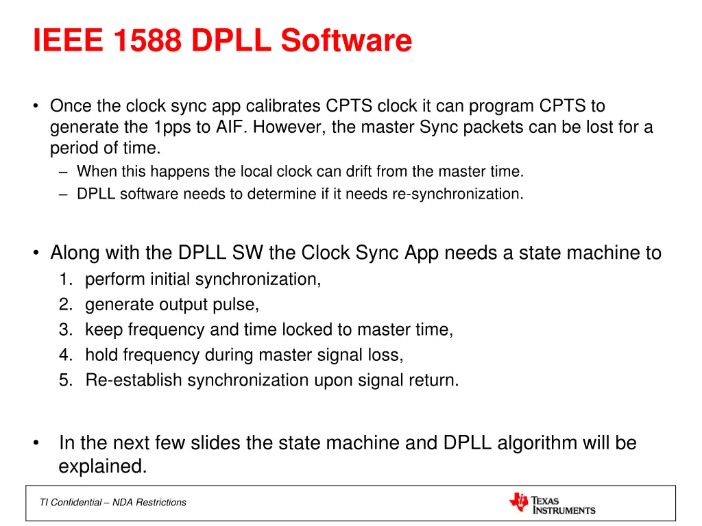 ieee 1588 dpll software