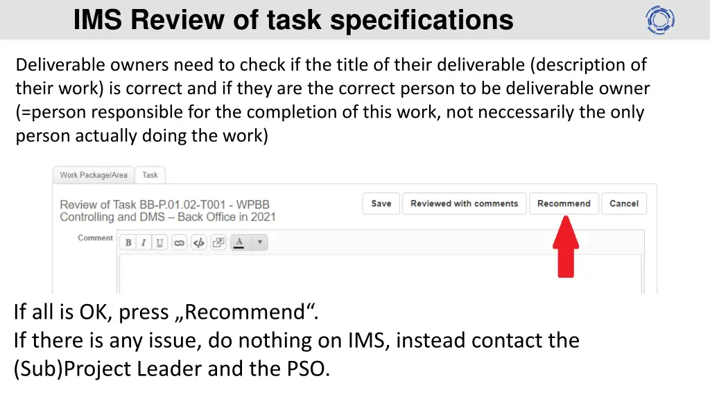 ims review of task specifications 1