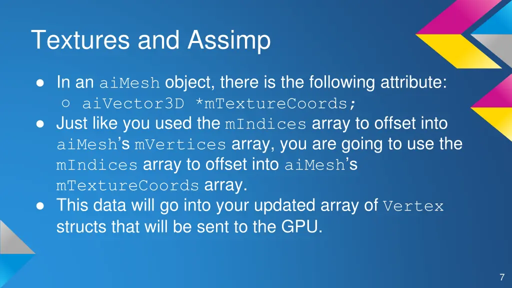textures and assimp 3