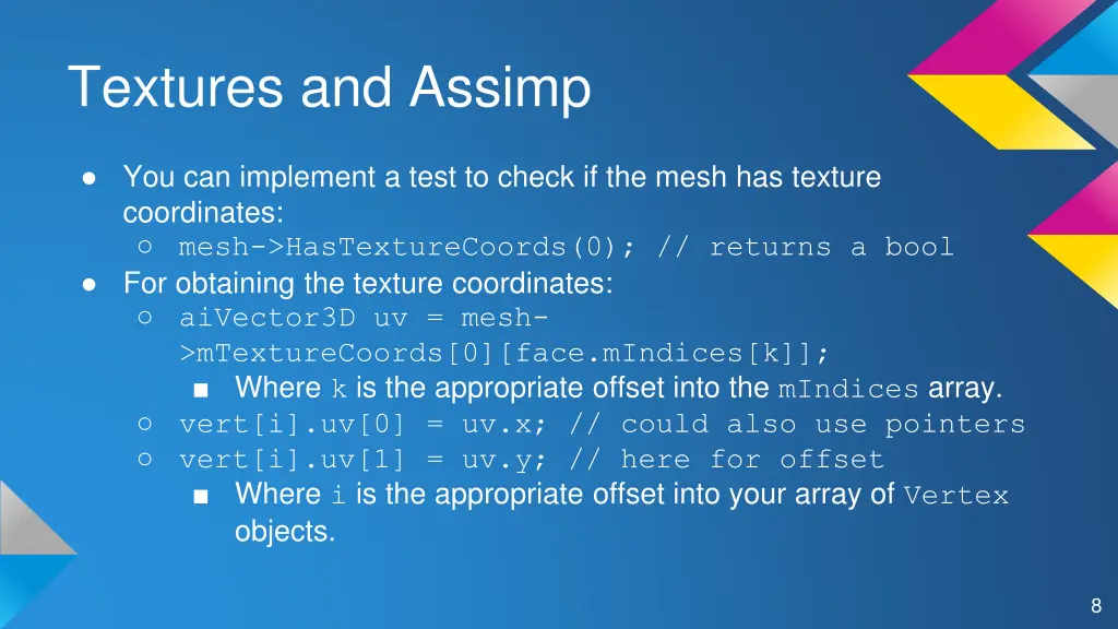 textures and assimp 4
