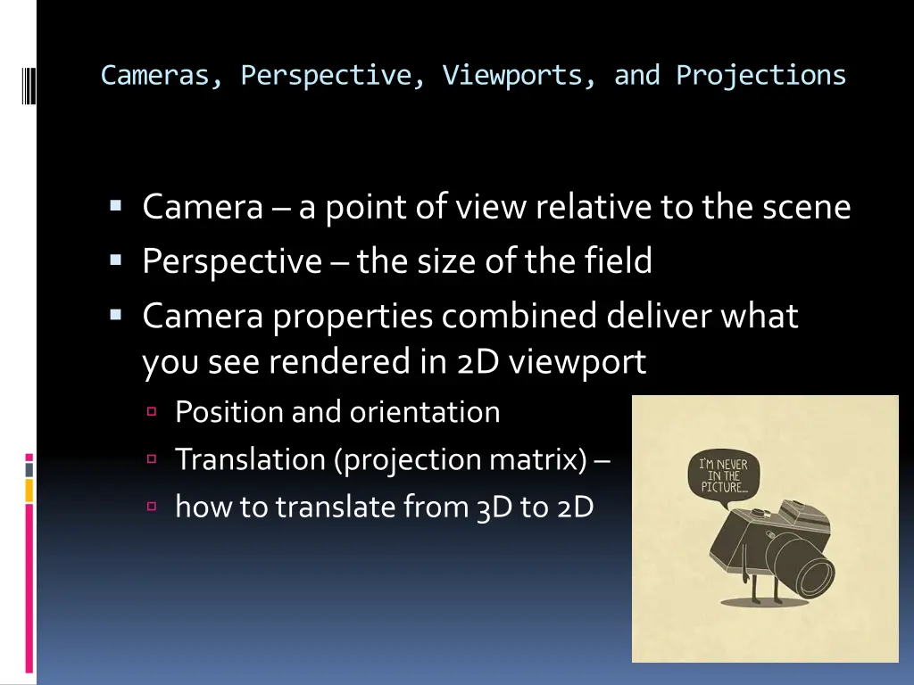 cameras perspective viewports and projections