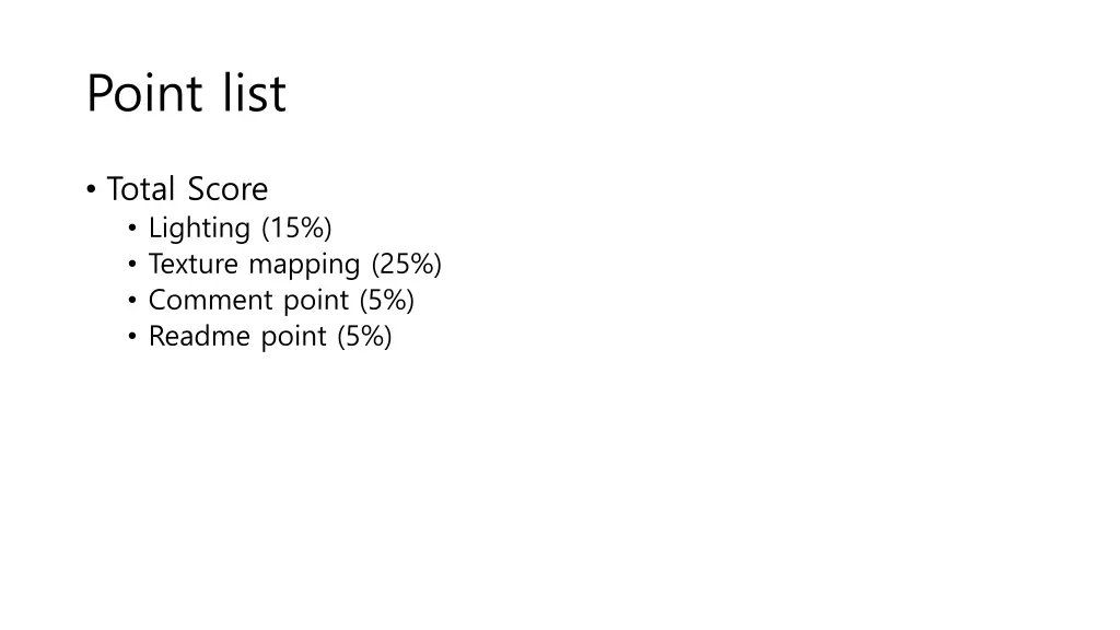 point list