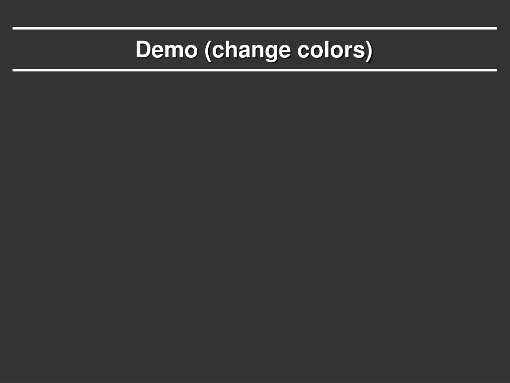demo change colors