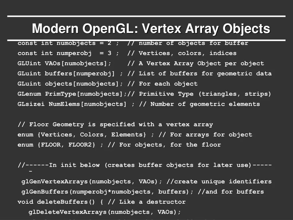 modern opengl vertex array objects