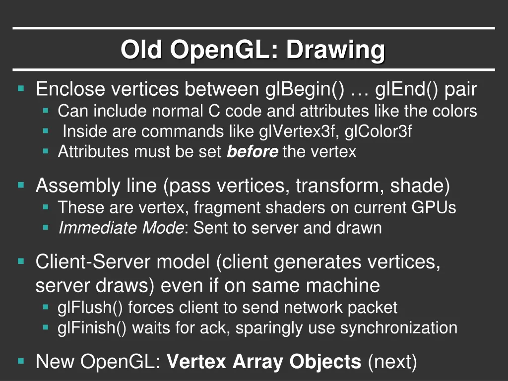 old opengl drawing
