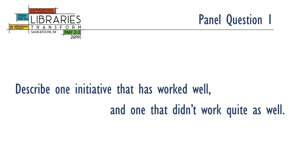 panel question 1