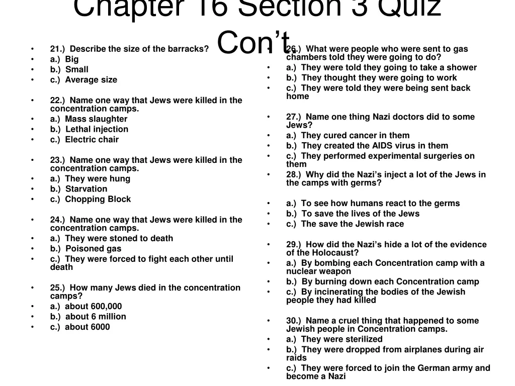 chapter 16 section 3 quiz con t a big b small