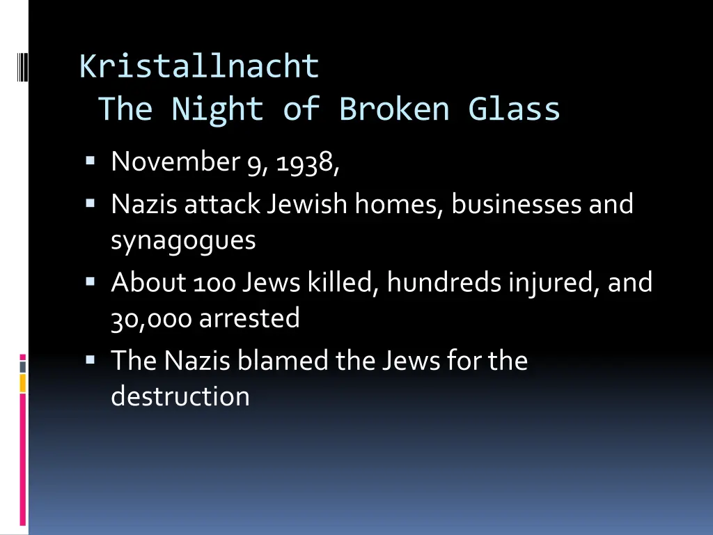 kristallnacht the night of broken glass