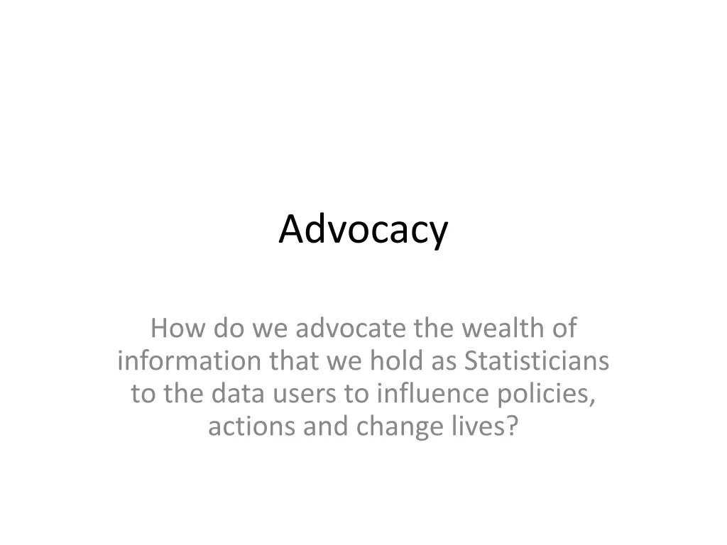 advocacy