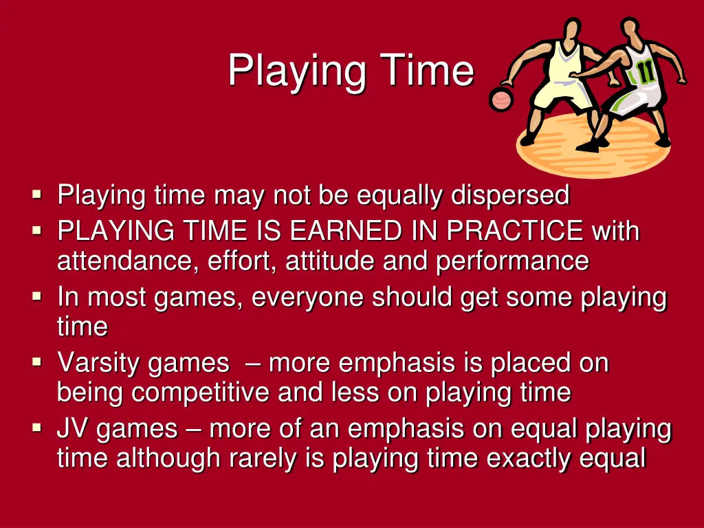 playing time