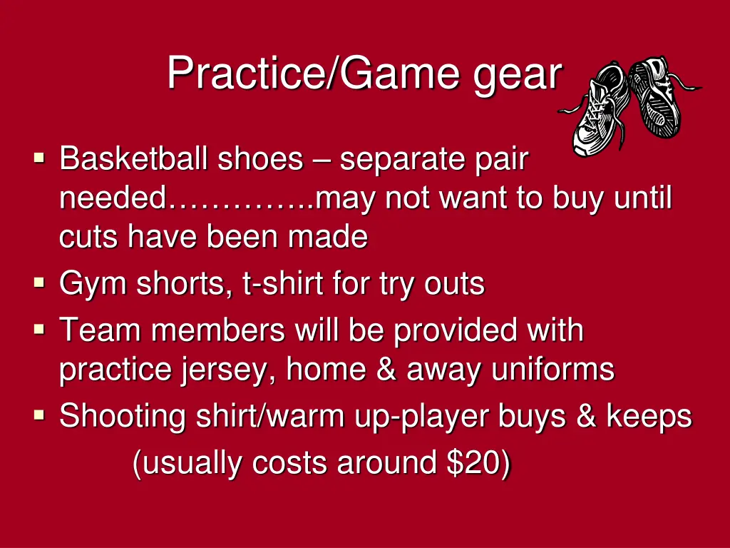 practice game gear